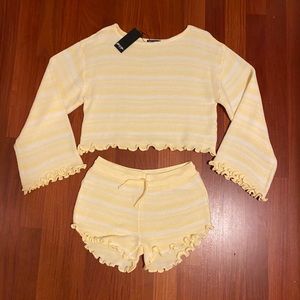 NastyGal Sweater and Shorts Lounge Set
